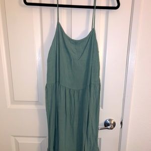 Forever 21 faded green/blue maxi dress